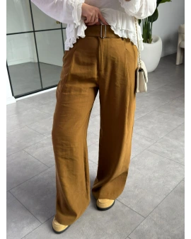 TÜTÜN KEMERLİ PAPERBAG PANTOLON 1441