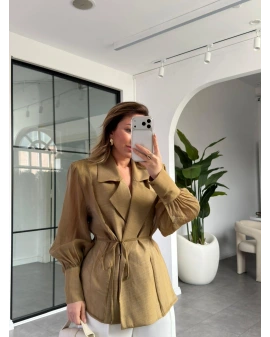 OLİVE VATKALI KİMONO GÖMLEK 5029