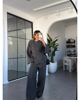 ANTRASİT BLUZ PANTOLON TAKIM 51322