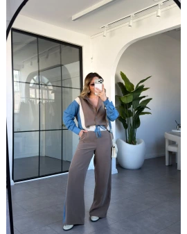 BEJ DETAYLI TENCEL PREMİUM TAKIM