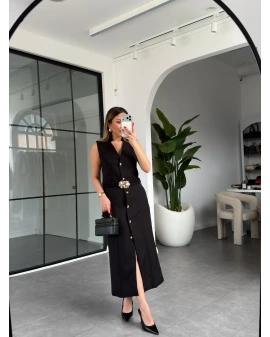 SİYAH ZR TOKALI ELBİSE 8381