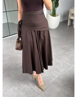 KAHVE ŞALLI ETEK 3390