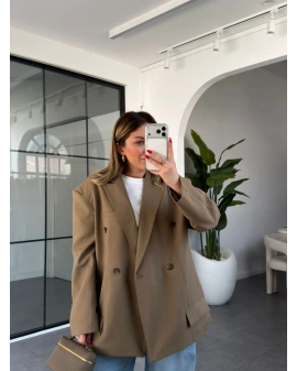 KARAMEL PUNTA DİKİŞLİ CEKET 9713