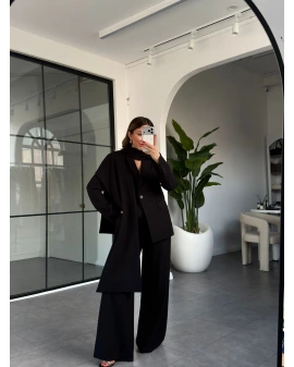 SİYAH ÇIKARILABİLİR ŞALLI CEKET PANTOLON TAKIM