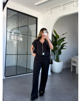 SİYAH NTWRK MARKA YELEKLİ MODAL TAKIM 6768