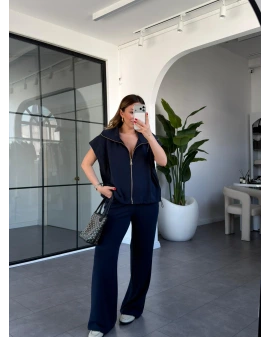 LACİVERT NTWRK MARKA YELEKLİ MODAL TAKIM 6768