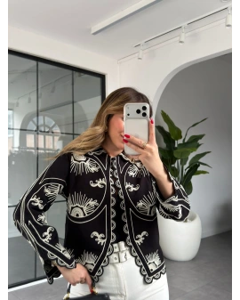 SİYAH FULL NAKIŞLI CEKET