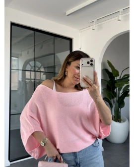 PEMBE İKİLİ TRİKO TAKIM BLUZ