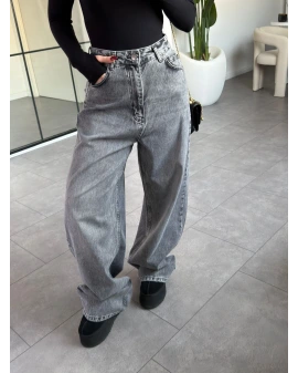 ANTRASİT WİDE LEG JEAN