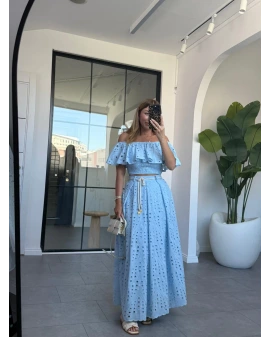 BEBE MAVİ FİSTO ETEKLİ TAKIM