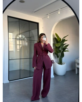 BORDO ASTARSIZ CEKET PANTOLON TAKIM