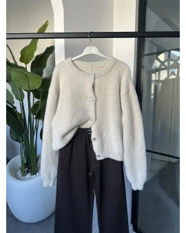 EKRU SAKALLI KALP DÜĞMELİ HIRKA