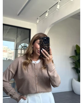 CAMEL YAKASI RENKLİ YUMOŞ HIRKA