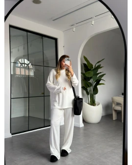 EKRU BİSİKLET YAKA ALT ÜST TAKIM