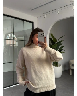 EKRU PUL DETAY KAZAK