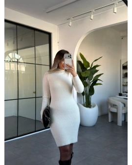 EKRU SAKALLI ELBİSE