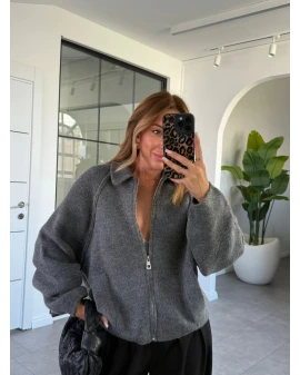 GRİ FERMUARLI HIRKA