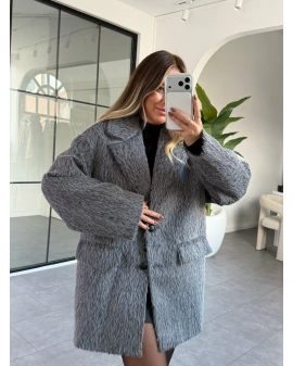 GRİ SAKALLI KAŞE BLAZER CEKET