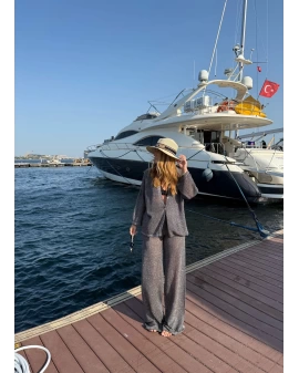 ANTRASİT AJURLU SİMLİ TAKIM