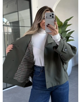 HAKİ COTTON CROP TRENÇKOT
