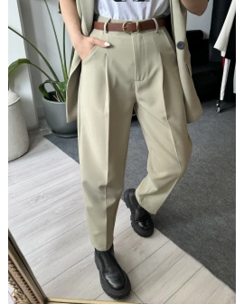 Çağla Kemerli Premium Kumaş Pantolon
