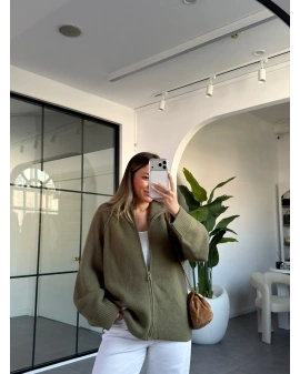 HAKİ YUMUŞACIK DOKULU HIRKA