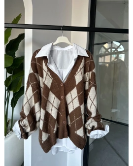 KAHVE BAKLAVA DESEN HIRKA