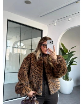 KAHVERENGİ BİSİKLET YAKA PREMİUM KÜRK