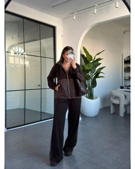 KAHVERENGİ PARAŞÜT DETAY MODAL TAKIM