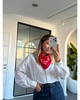 KIRMIZI PAMUK KUMAŞ FULAR