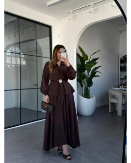 KOYU KAHVE GOLD TOKALI ETEK TAKIM 51345