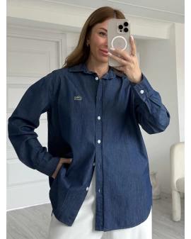 Koyu Mavi Marka Model Denim Gömlek