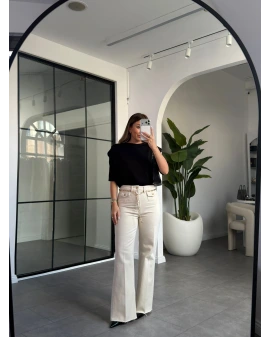 KREM GOLD KEMERLİ WİDELEG JEAN