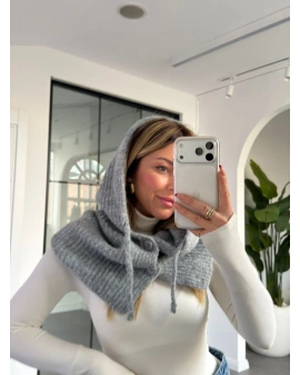 GRİ MELANJ BALAKLAVA ŞAPKA