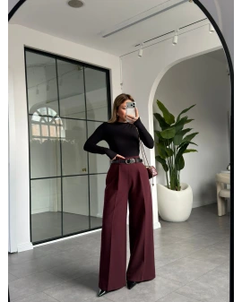MÜRDÜM KEMERLİ PALAZZO PANTOLON