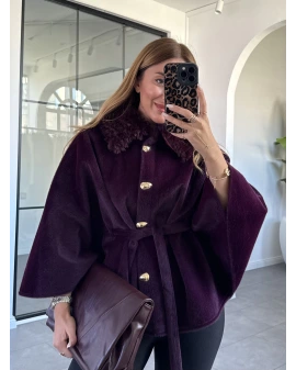 MÜRDÜM YAKASI KÜRKLÜ PANÇO