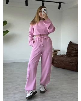 Pembe Sweat Jogger Takım