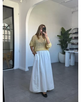 SARI DELİKLİ TRİKO
