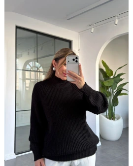 SİYAH BALIKÇI PREMİUM KAZAK