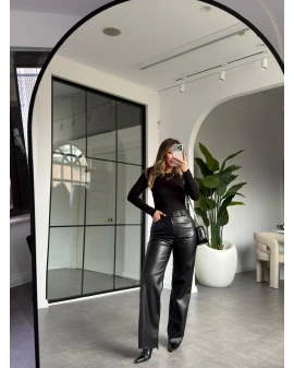 SİYAH DERİ PANTOLON