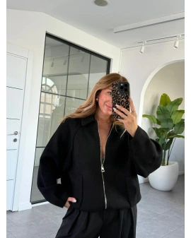 SİYAH FERMUARLI HIRKA