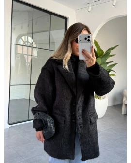 SİYAH SAKALLI KAŞE BLAZER CEKET