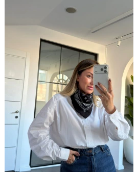 SİYAH PAMUK KUMAŞ FULAR