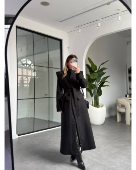 SİYAH VATKA GÖRÜNÜMLÜ KAŞE KABAN