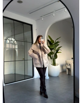 TAŞ ÇİFT TARAFLI TASARIM KÜRK MONT