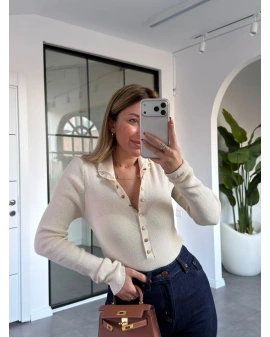 TAŞ GOLD ÇITÇITLI TRİKO BLUZ