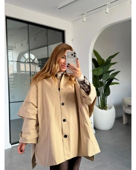 TAŞ KOL DETAYLI SALAŞ TRENÇKOT