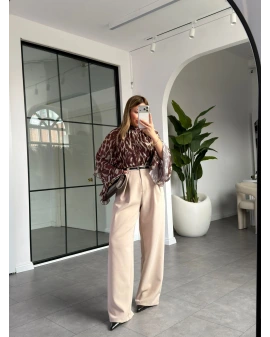 TAŞ PİLELİ İÇTEN PERVAZLI PANTOLON