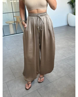 VİZON ŞALVAR MODEL SATEN PANTOLON