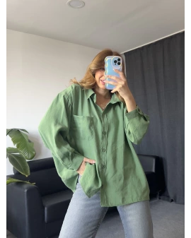 Yeşil Tensel Viral Salaş Gömlek